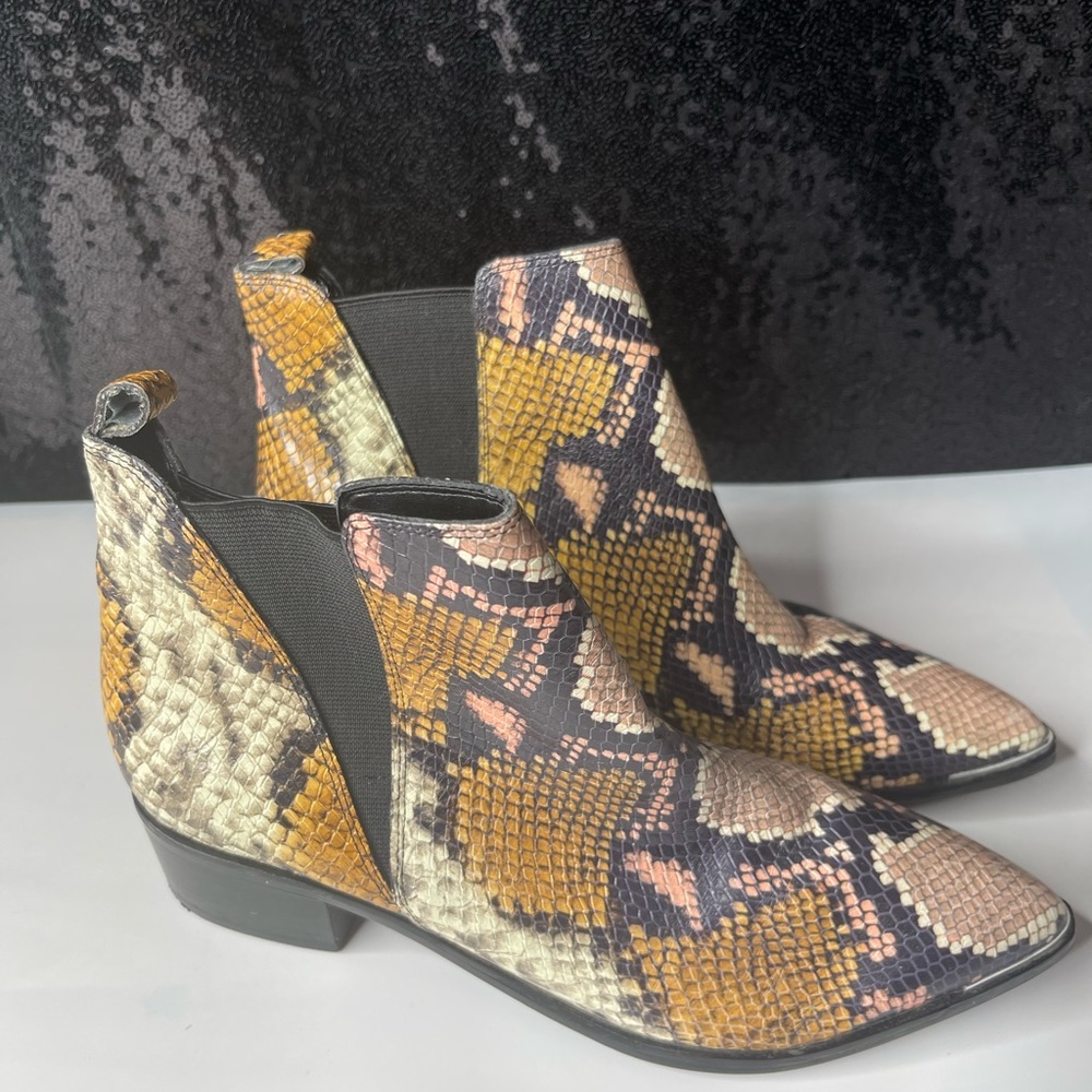 Marc Fisher Snake Print , Pull On Booties - image 2